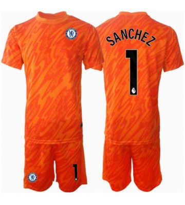 Chelsea Robert Sanchez #1 Goalkeeper Replica Home Stadium Kit for Kids 2024-25 Short Sleeve (+ pants)